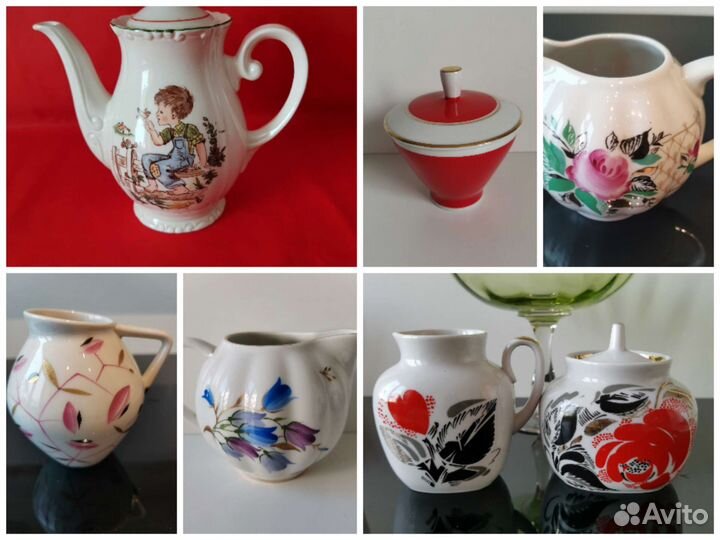 Соусники, сливочники. Фарфор. Винтаж