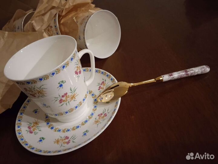 Кофейная или чайная пара лфз СССР костяной фарфор