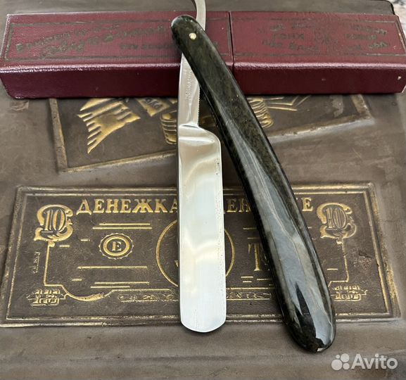 Опасная бритва двухзаковная, гравюра