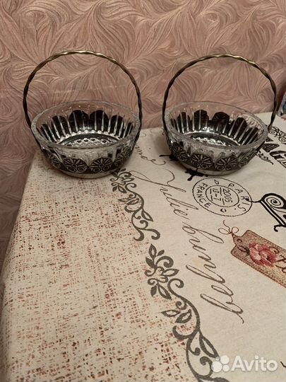 Конфетница с мельхиором времен СССР