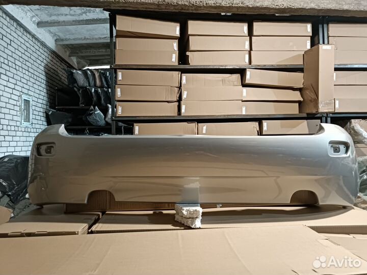 Бампер задний kalina 1 хэтчбек серебристый (610)