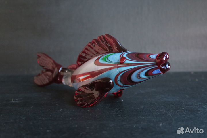 Цветное стекло рыба СССР