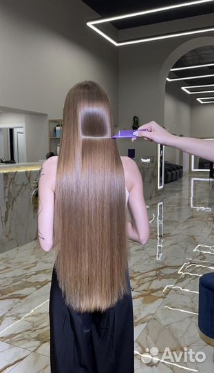 Кератиновое выпрямление волос