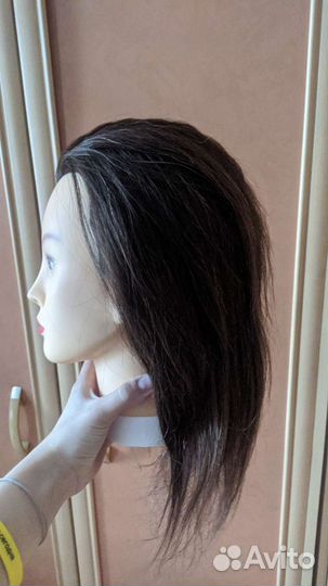 Учебная голова манекен с натуральными волосами