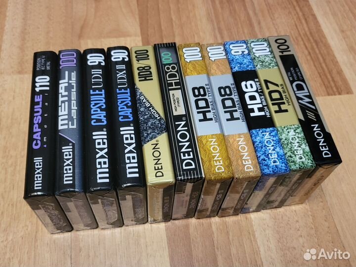 Denon, Maxell аудиокассеты новые