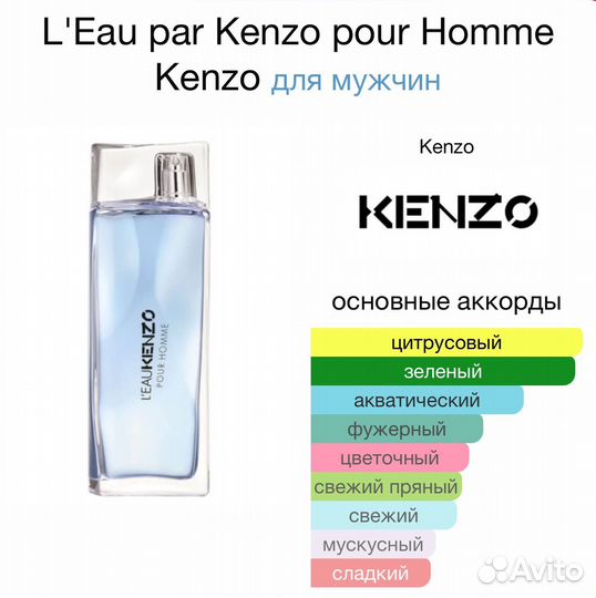 L'Eau par Kenzo pour Homme 100ml