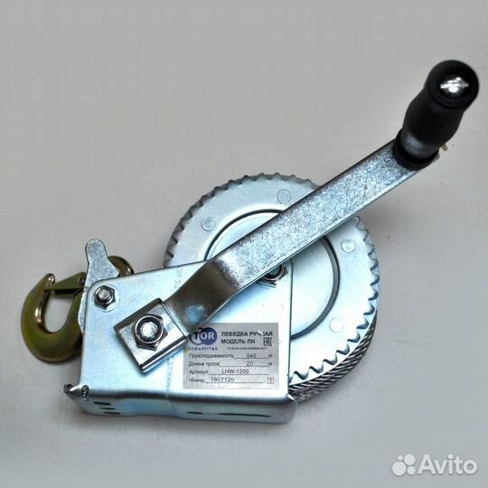 Лебедка ручная TOR 0,5Т, длина троса 10 М