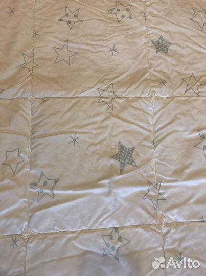 Детское одеяло IKEA (со звёздами) лен, 110х125