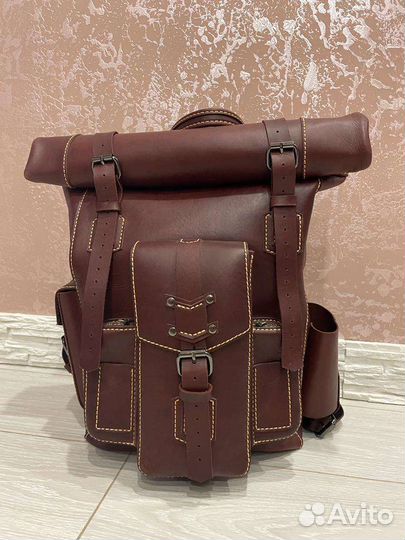 Рюкзак кожаный мужской ручной работы