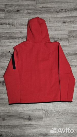 Кофта nike tech fleece красная