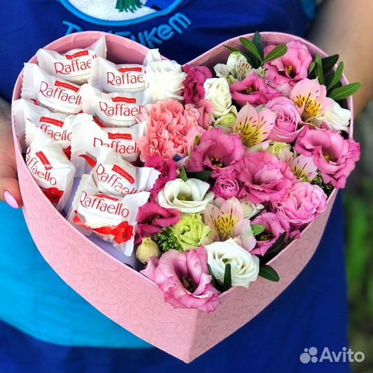 Сердце из цветов 054