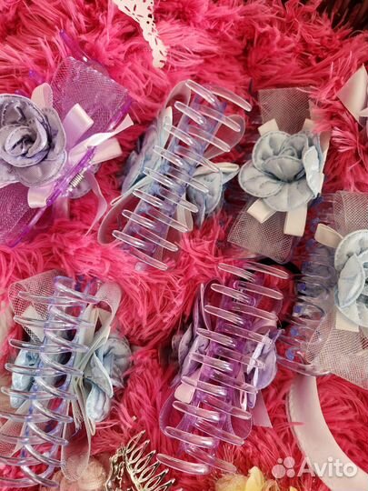 Заколки и бантики для девочки пакетом