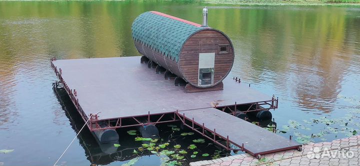 Причал, пирс, понтон под плавдом, баню