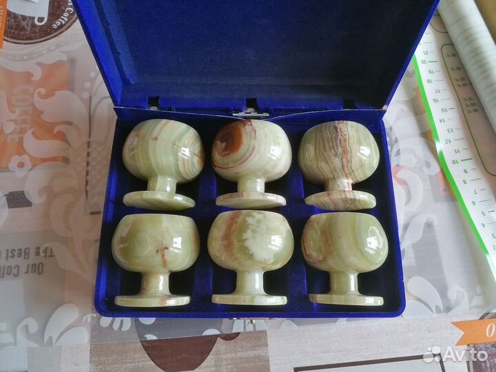 Рюмки из натурального камня оникса