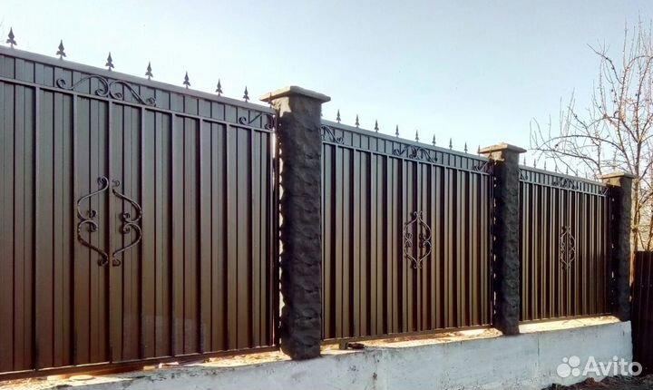 Забор металлический замер бесплатно под ключ