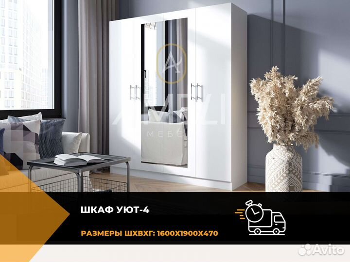 Шкаф распашной с зеркалом