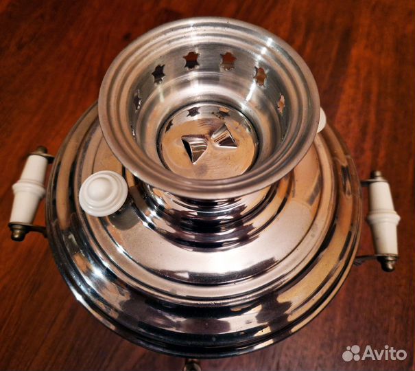 Самовар тульский Тюльпан 3л СССР 1971 цвет серебро