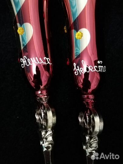 Ликвидация. новые разные свадебные фужеры