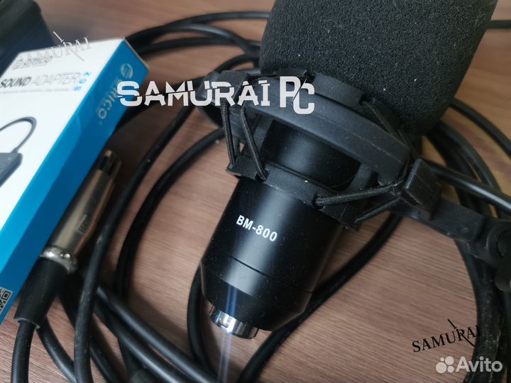 Микрофон Конденсаторный BM-800 + Sound Card