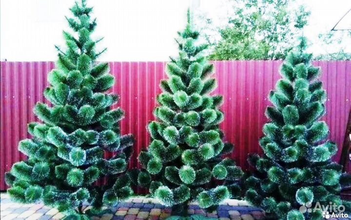 Елка искусственная 240 см, новая, + гирлянда