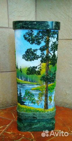 Ваза лазурит натуральный уральский камень