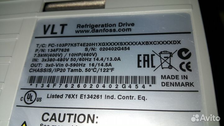 Частотные преобразователи Danfos 103 1-45кв Новые