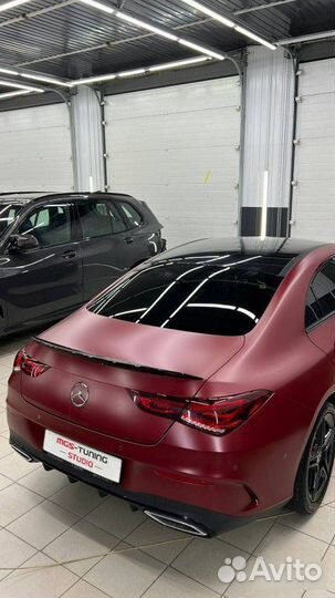 Спойлер черный глянец Mercedes CLA-class C118 цла