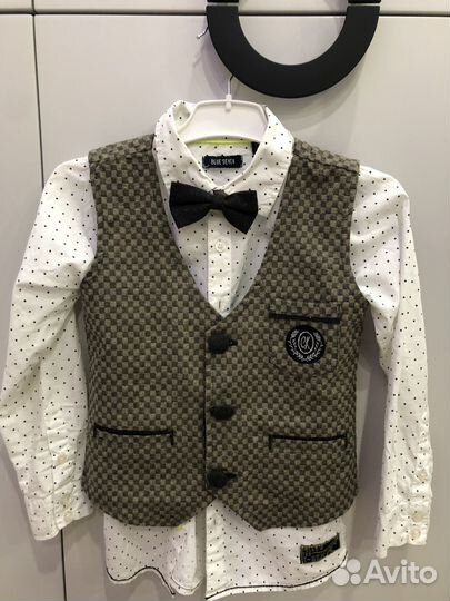 Рубашка детская с жилеткой