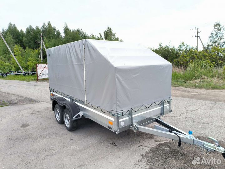 Прицеп усиленный 3,5х1,5 двухосный с тентом