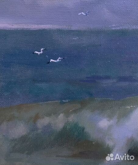 Картина маслом морской пейзаж «Волны океана» 2020