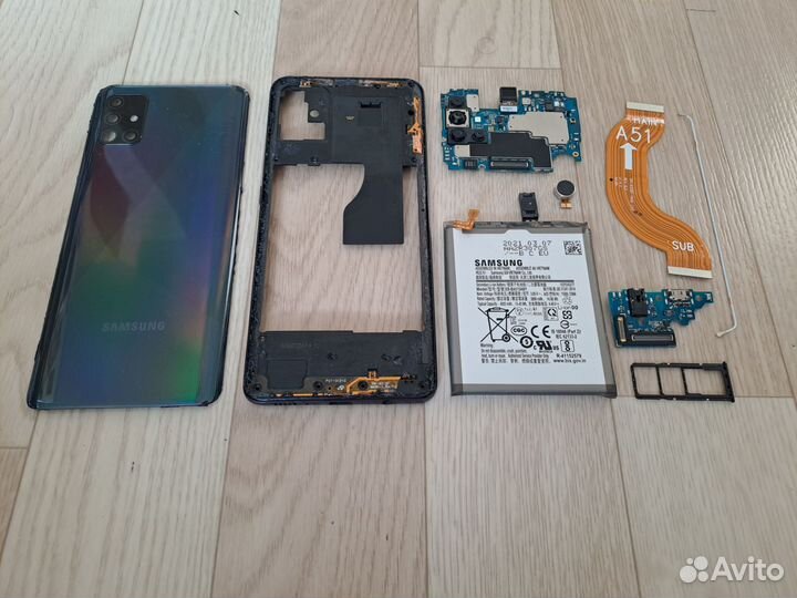 Samsung A51 64GB на запчасти или восстановление