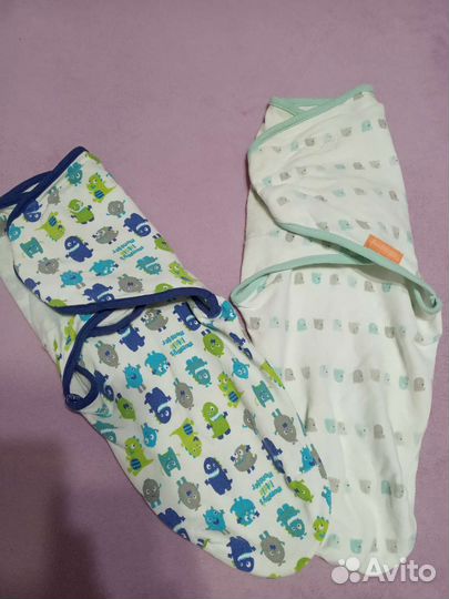 Swaddleme конверт для пеленания на липучке S/M
