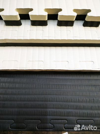 Будо-маты EVA, татами 40 мм черно-белые