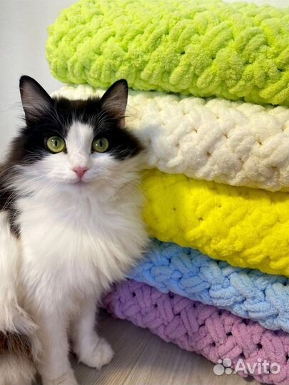 Плед детский вязаный