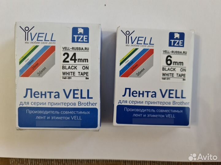 Лента Vell для принтера Brother 6mm, 24mm
