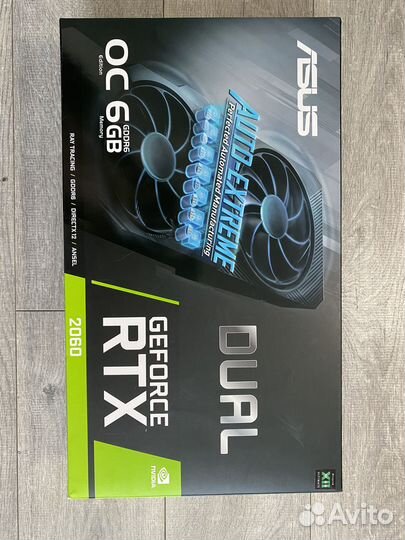Видеокарта asus RTX 2060 OC dual 6GB gddr6
