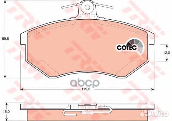 Колодки тормозные GDB1048 TRW