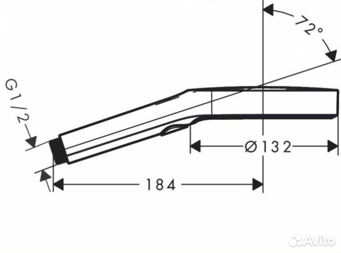 Ручная лейка Hansgrohe Rainfinity 26865000