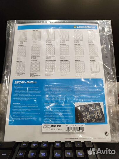 Лист для монет Leuchtturm encap 22/23