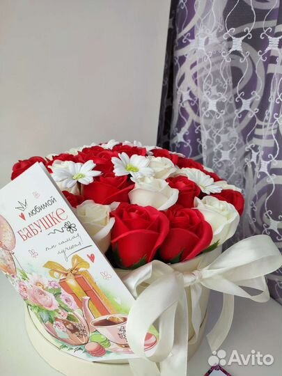 Букет из мыльных роз