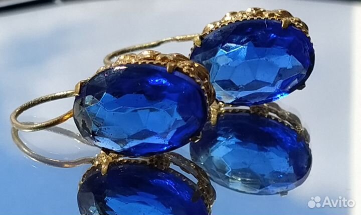 Серьги Леденцы СССР позолота клеймо мкп 60-е годы