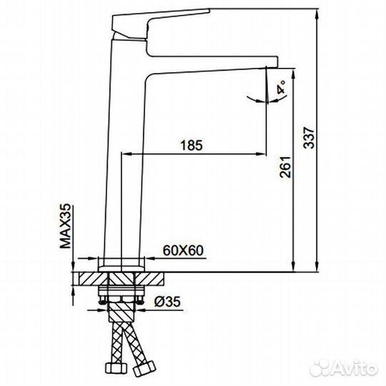 Смеситель для раковины faop A1009-28