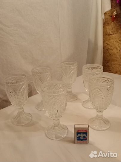 Бокалы Фужеры хрусталь СССР Красный Гигант