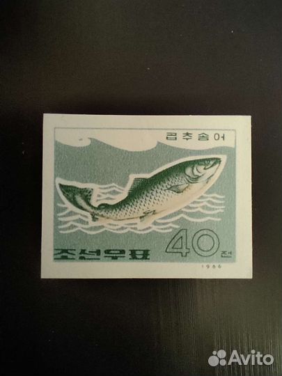 Марки Северной Кореи Промысловые рыбы