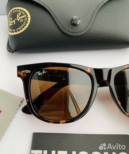 Очки ray ban wayfarer 54 коричневые