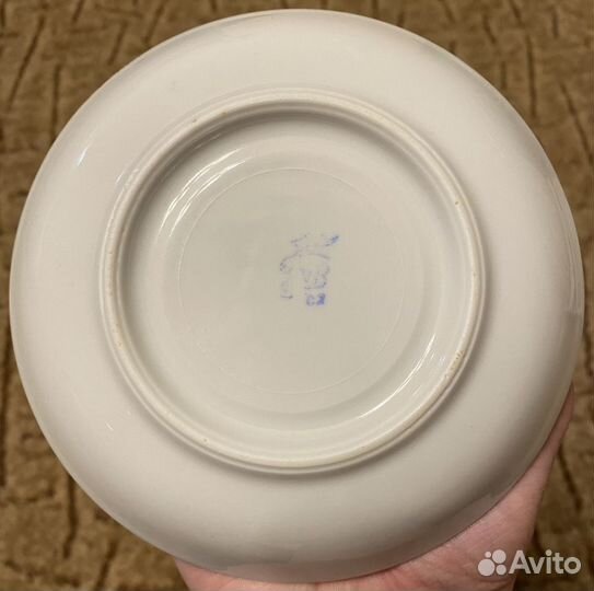 Фарфоровое блюдце Вербилки. СССР
