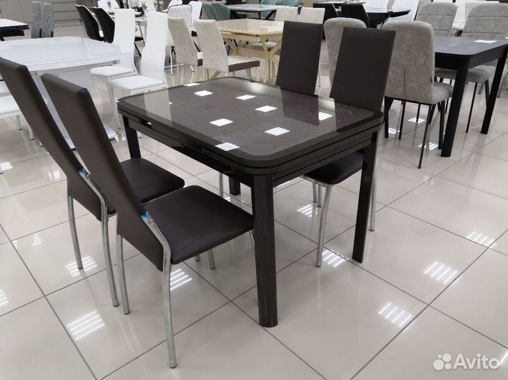 Стол кухонный Одиссей стекло 0,9 м