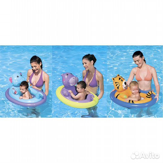 Надувная лодочка круг Bestway Животные 81х56
