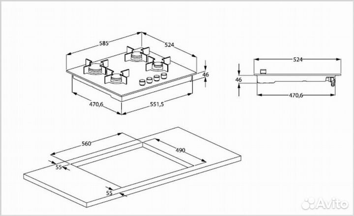 Газовая варочная панель Beko hilw64122S