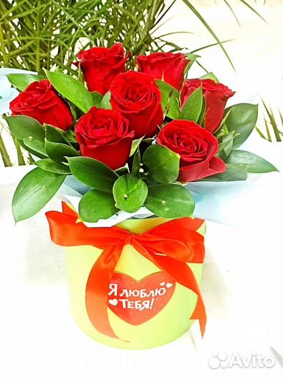 Букет цветов в коробке